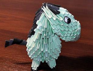 Kuinka tehdä origami-hevonen moduuleista?